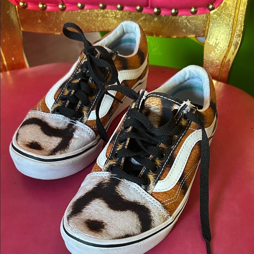 Vans Kids Sneakers - Brown and Black Animal Print